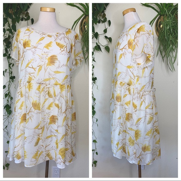 Anthropologie Dresses & Skirts - A LOVES A Silk Oversized Wheat Babydoll Dress